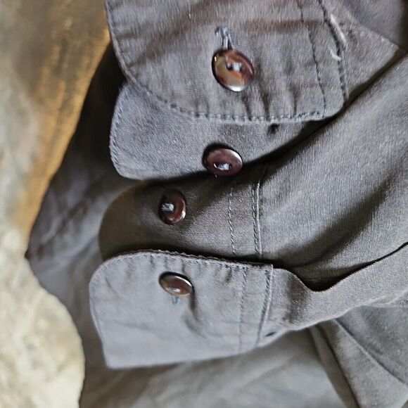 Elliott Men's Xl Long Sleeve Black Button Down Shirt Vintage Rayon - Picture 8 of 12